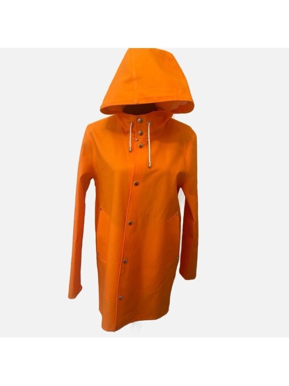 STUTTERHEIM Stockholm Rain Jacket Made in Sweden Orange XS 100% Waterproof